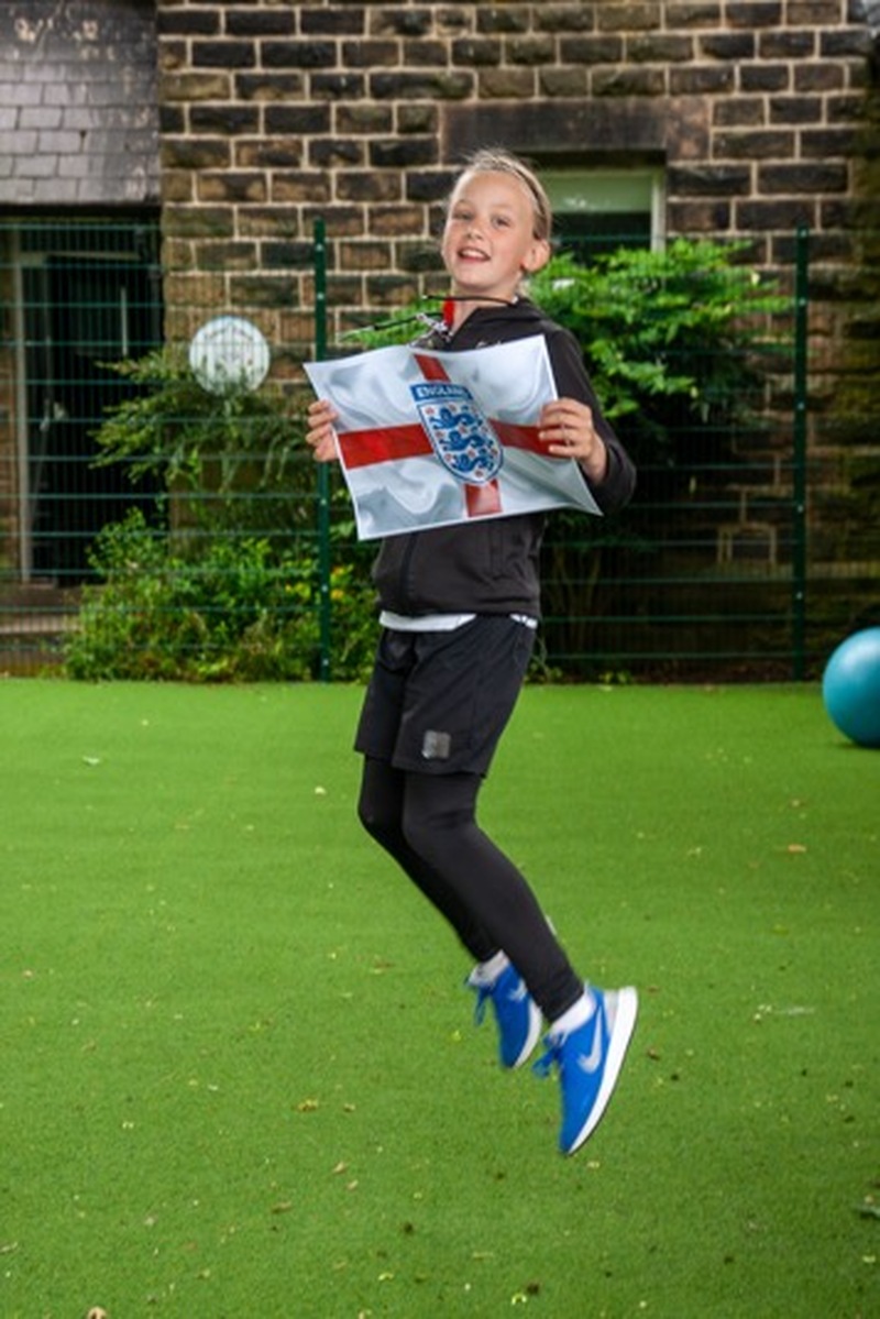 Other image for Grandad brings it home as football-loving Charlotte joins England at Euros